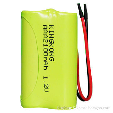 Rechargeable Battery Pack, NiMh, 1.2V, with 2,100mAh Capacity